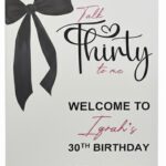 Birthday Welcome Sign With Bow