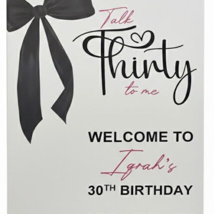 Birthday Welcome Sign With Bow