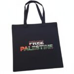 Black Tote Bag - Free Palestine (Personalised)