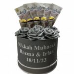 Money Bouquet With Artificial Roses & Personalisation