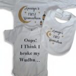 Ramadhan Baby Gift Set - 1 Bib, 1 Vest, 1 Grow