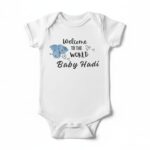 Welcome To The World Baby.. Baby Vest (Personalised)