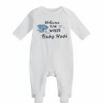 Welcome To The World Baby Baby Grow (Personalised)